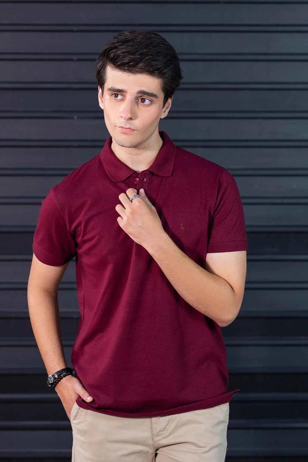Men's Maroon Polo Shirt