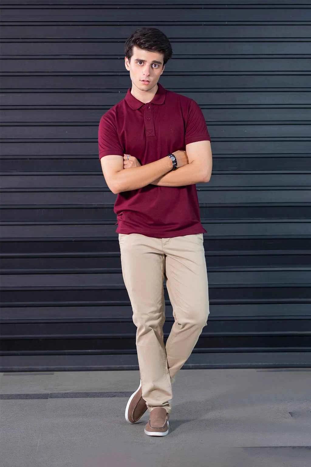 Men's Maroon Polo Shirt