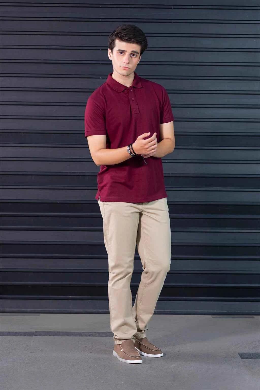 Men's Maroon Polo Shirt