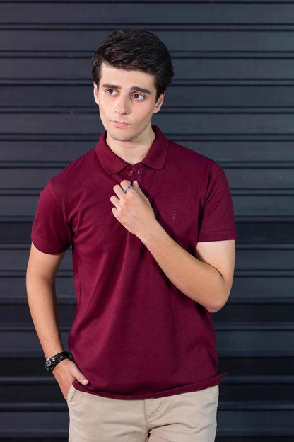 Men's Maroon Polo Shirt